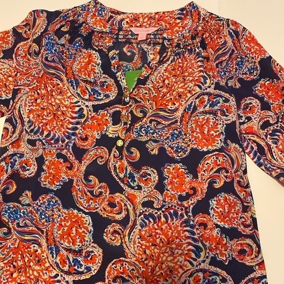 Lilly Pulitzer For The Halibut blouse size xs nwt - Picture 1 of 10